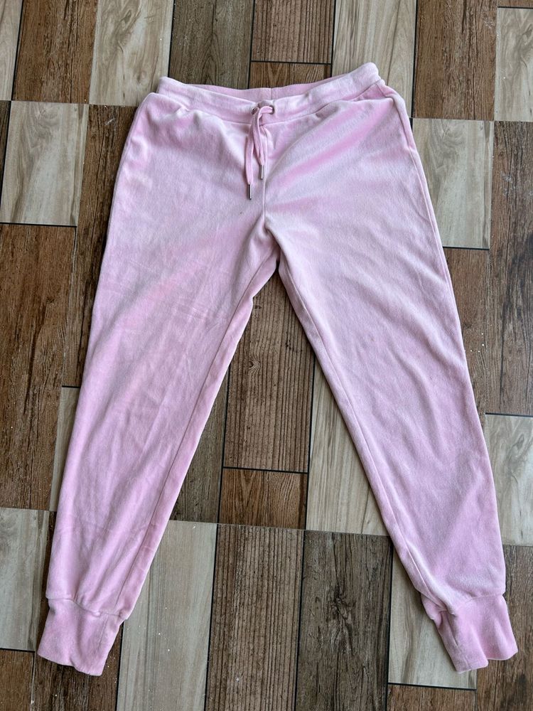 Pink Velour h&amp;m Joggers