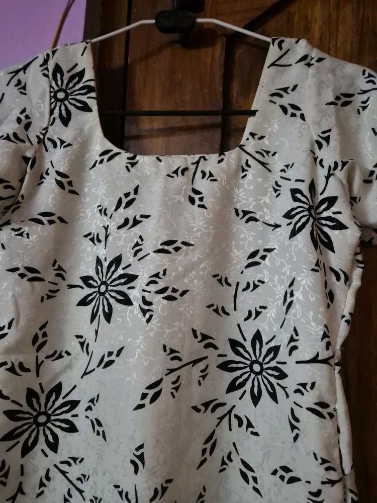 Black And Cream Kurta