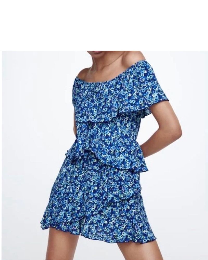 Floral Print Mini Dress by Zara