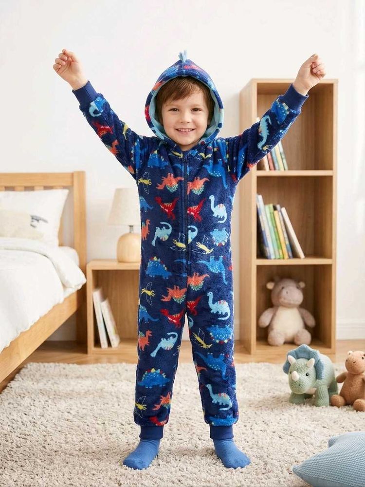 Kids Dinosaur Fleece Pajamas