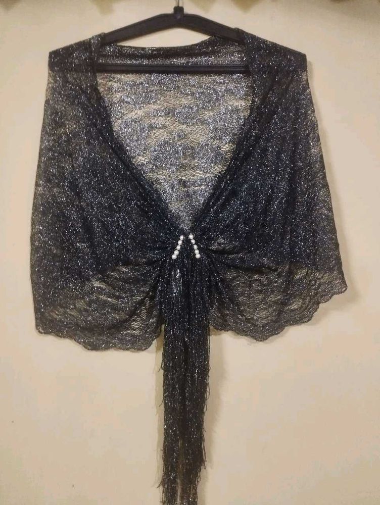 Shimmering Black Ponchu
