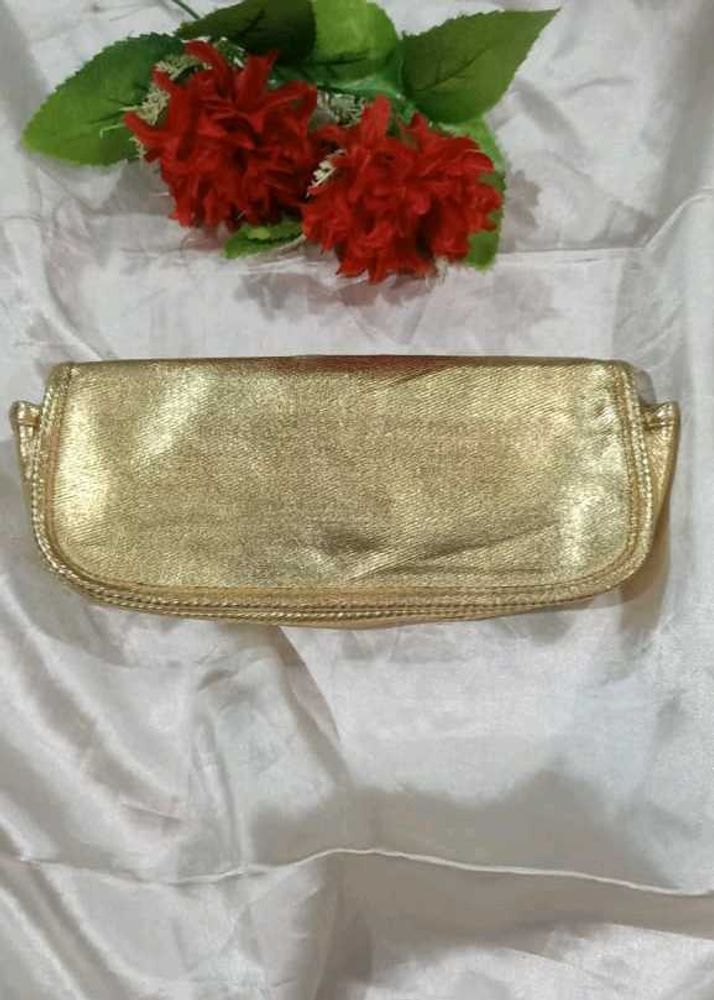 Y2k Korean Glamorous Gold Clutch Authentic Orginal