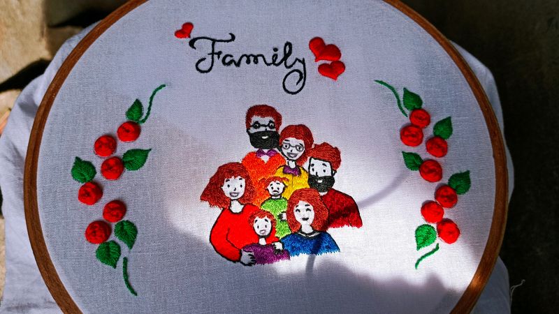 Family Hoop Embroidery Design