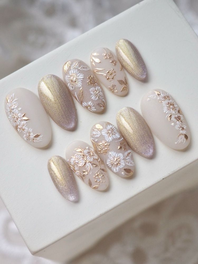 Pearl Bloom Luxe Press-On Nails