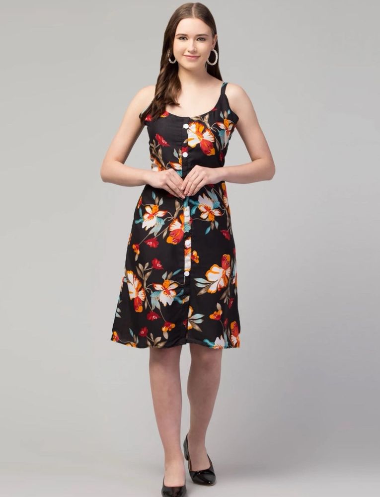 Floral Print Button-Down Sundress