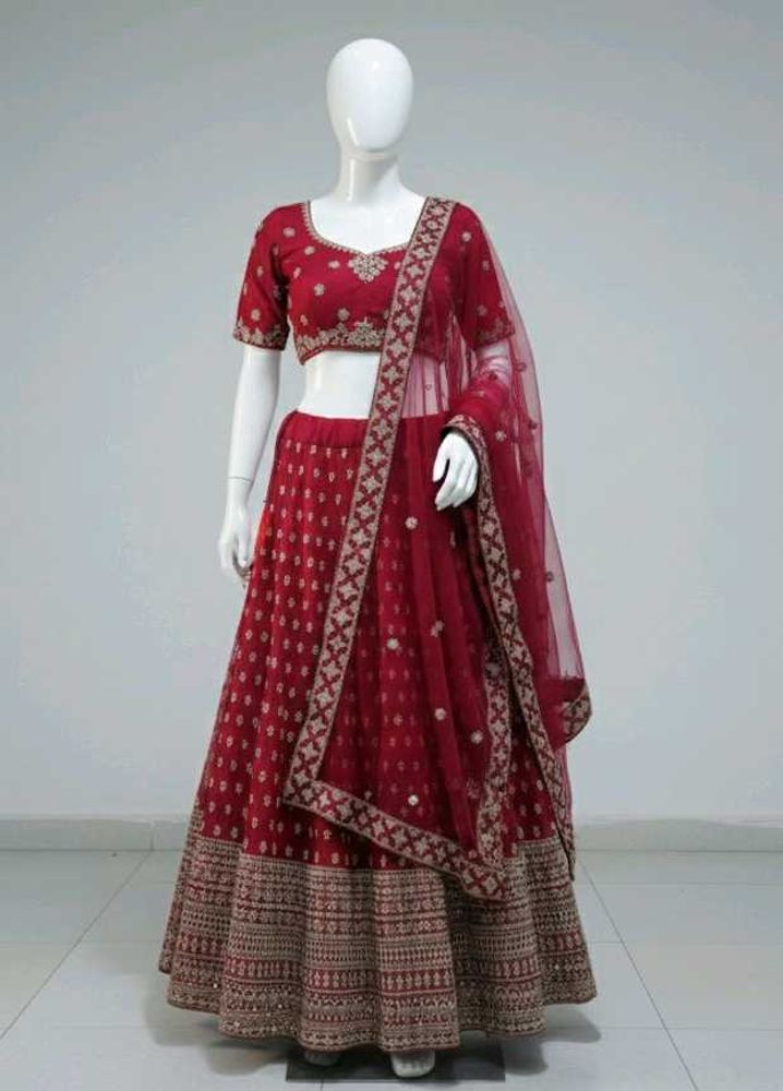 🎉SALE 💥Maroon Embellished Lehenga❤️
