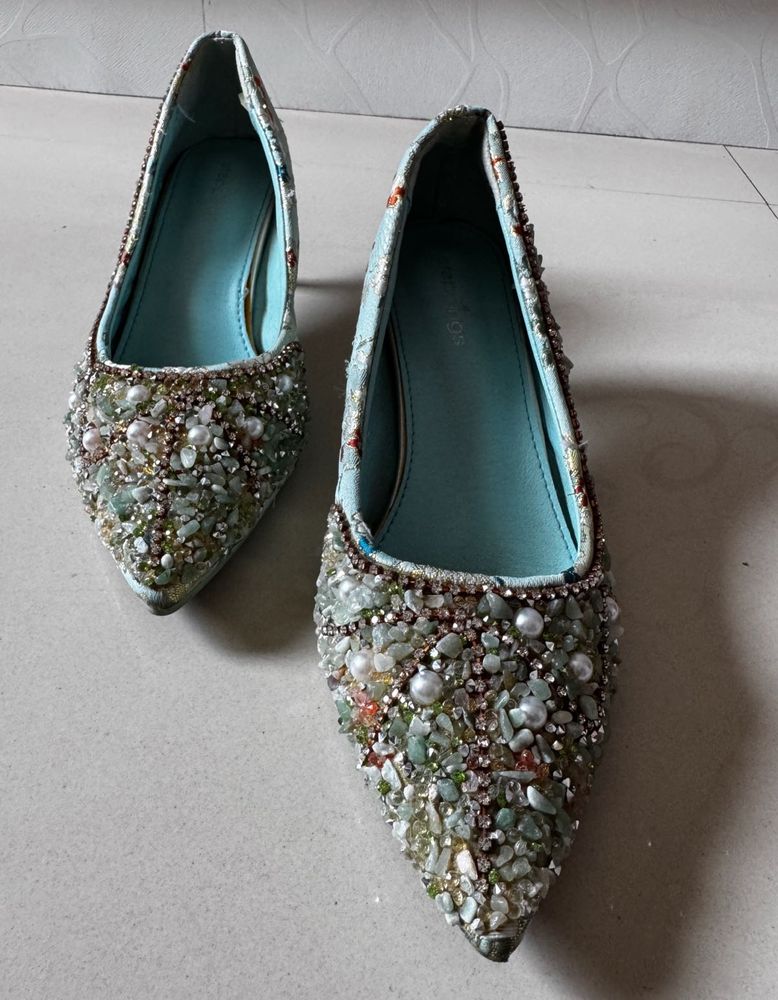 Embellished Pointed Toe Heels