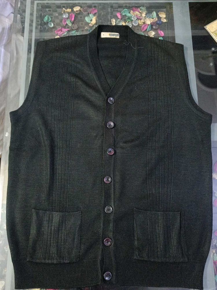 Vintage Button-Down Knit Vest