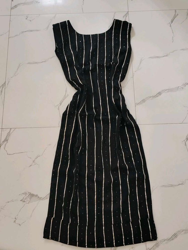 Elegant Black Striped kurta