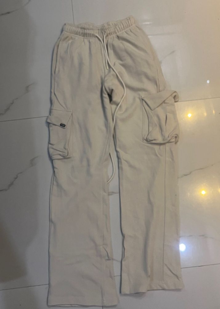 Cream Cargo Pants