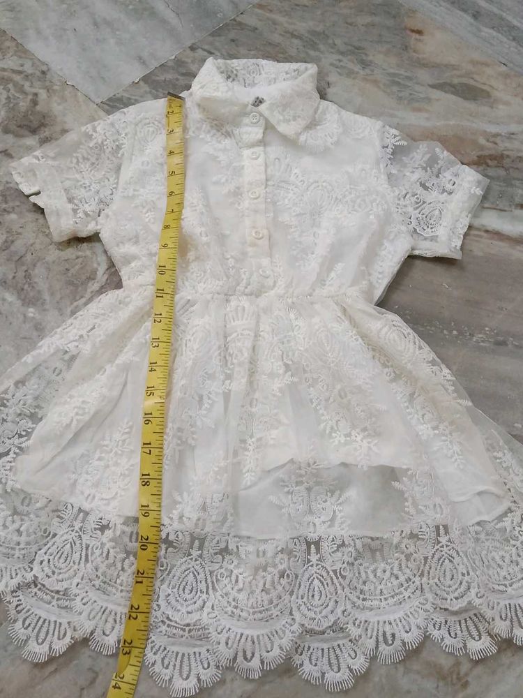 Elegant White Lace Dress
