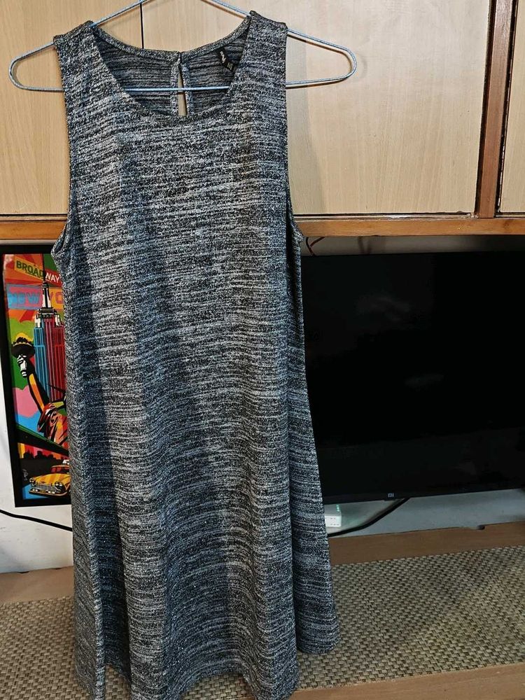 Gray Marled Sleeveless Dress