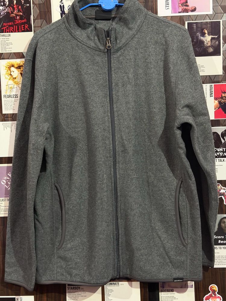Dickies Grey Fleece Zip-Up Jacket