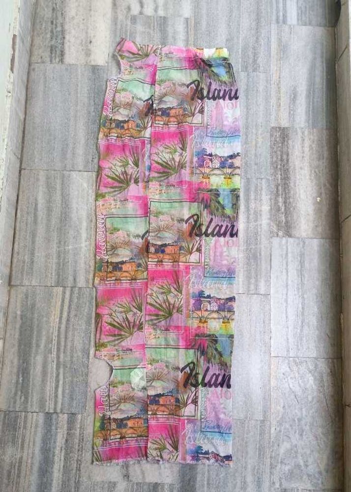 Vibrant Tropical Print Maxi Skirt