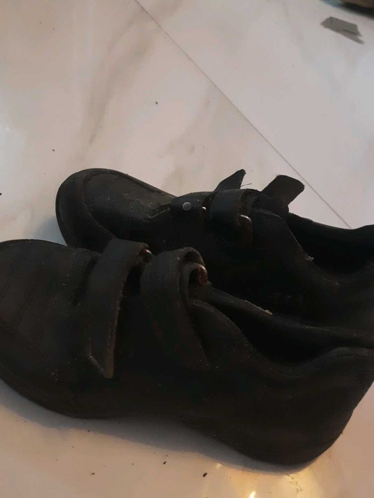 Black Velcro Action School Shoes