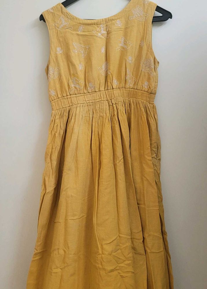 Yellow Embroidered Sundress