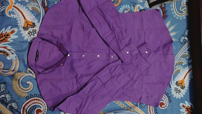 full sleeve purple shirt for women 💜