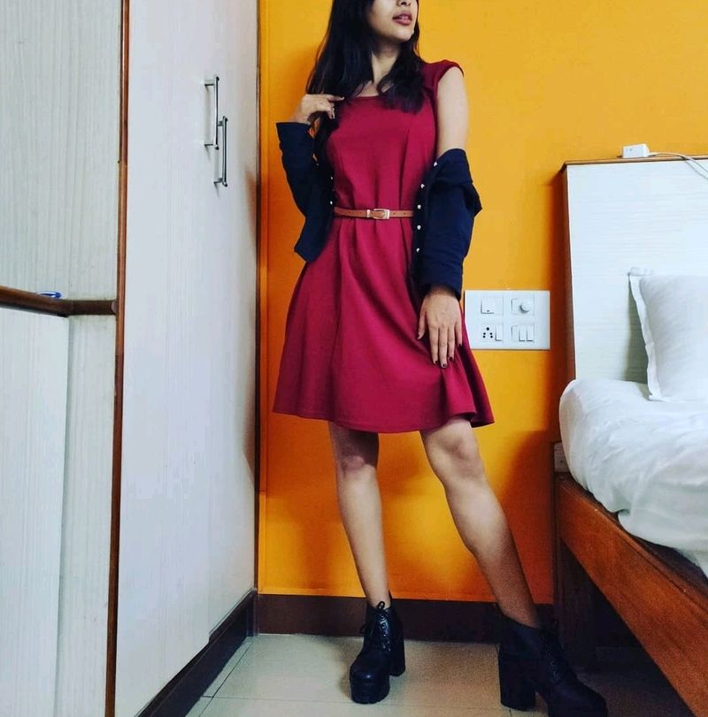 Maroon Dress/One Piece