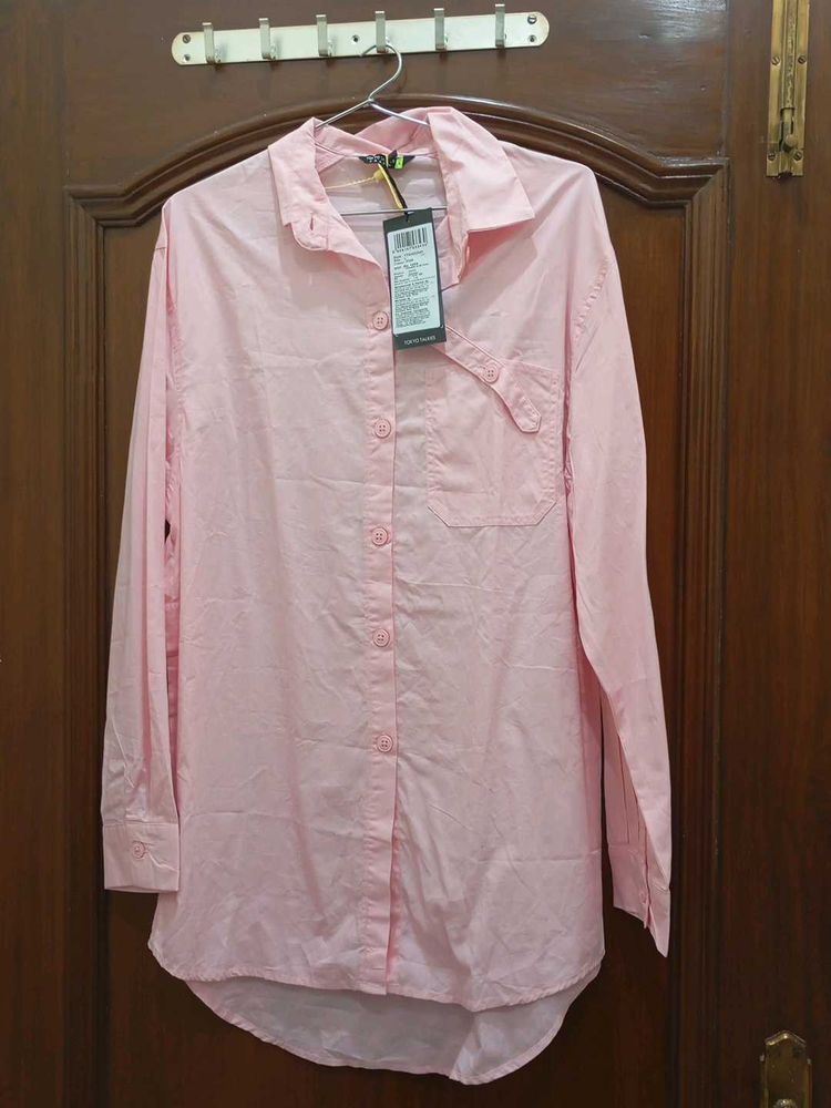 Chic Pink Button-Up Shirt