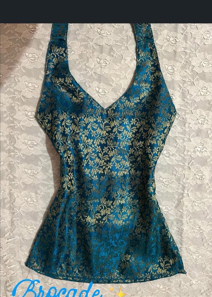Vintage Brocade halter top