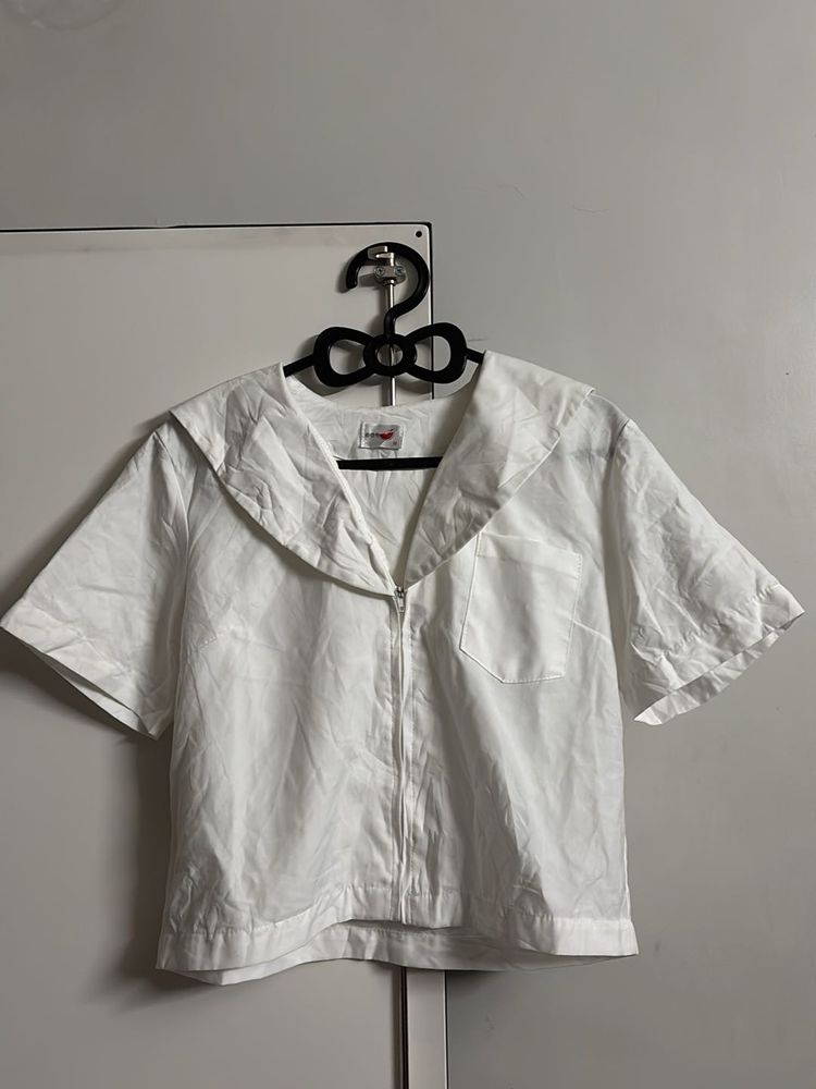 Japanese Short Sleeve Collared Top