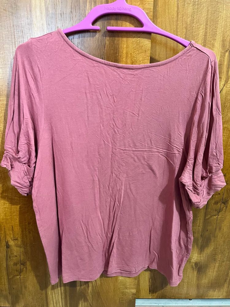Cute Pink Dolman Sleeve Top