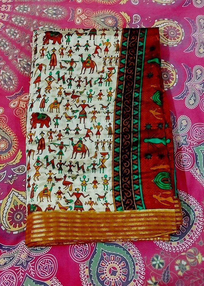Unique Tribal Print Saree
