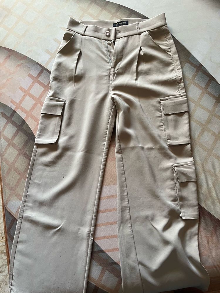 Stylish Beige Cargo Pants