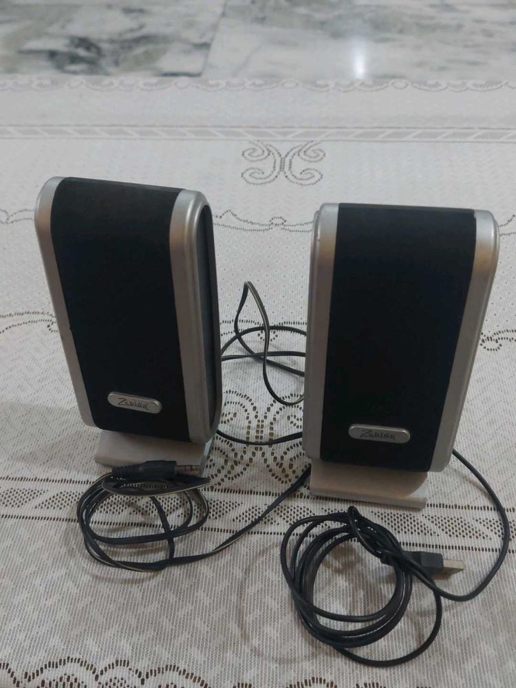 2 Pcs Zebion USB Computer Speakers Portable