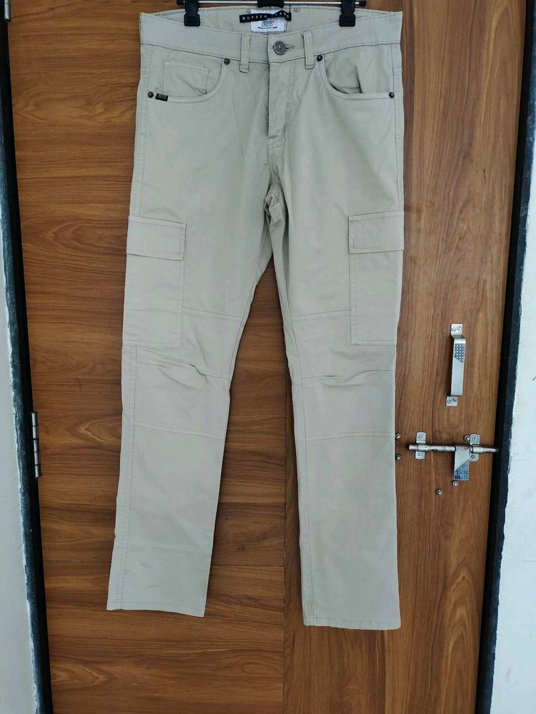 Men's Beige Cargo Pants