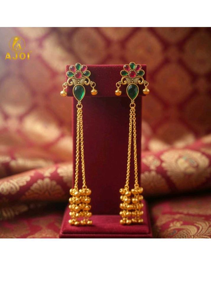 Elegant Gold-Tone Dangle Earrings