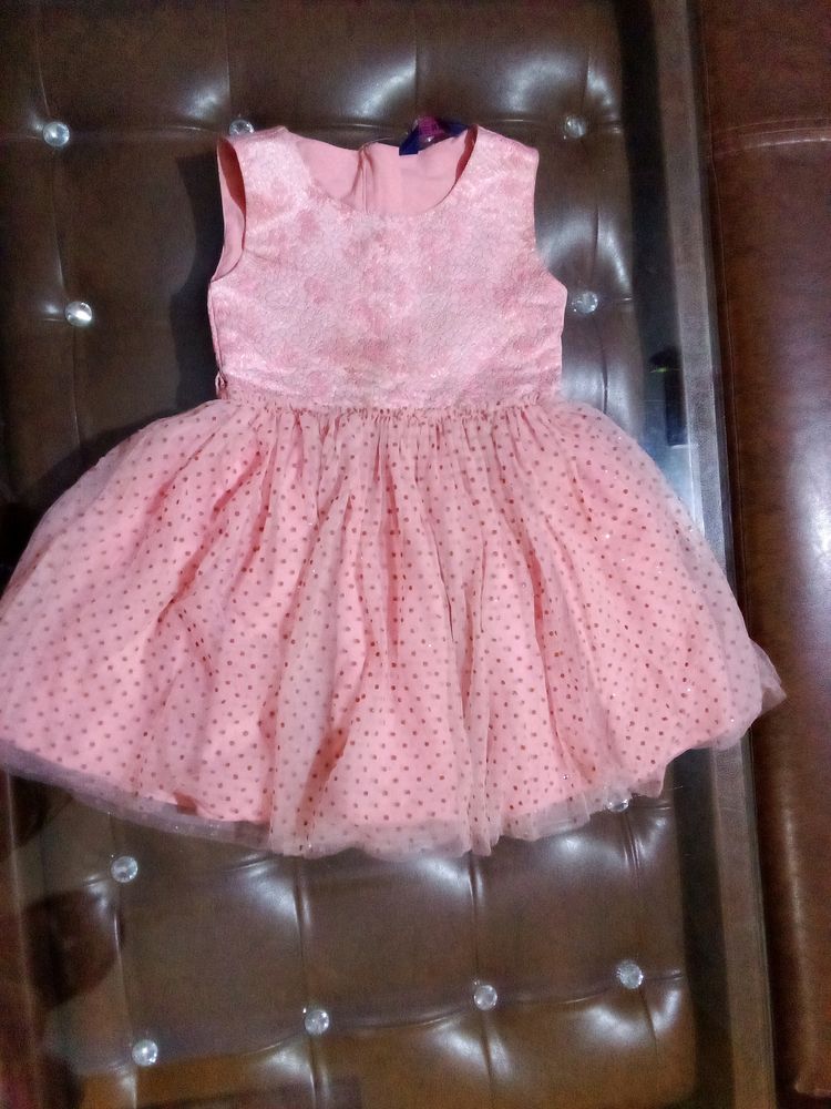Peach Pink Frock.Ordered From Ajio Online