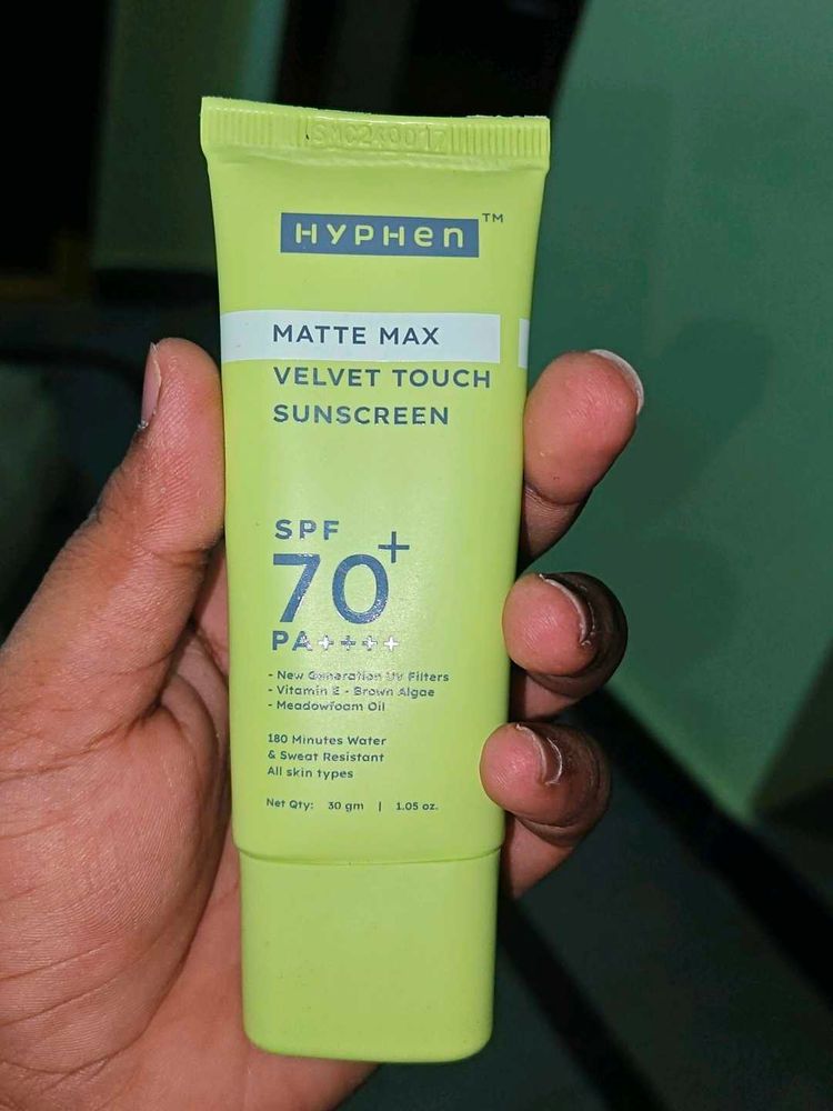 Hyphen Matte Max Velvet Touch Sunscreen SPF 70+