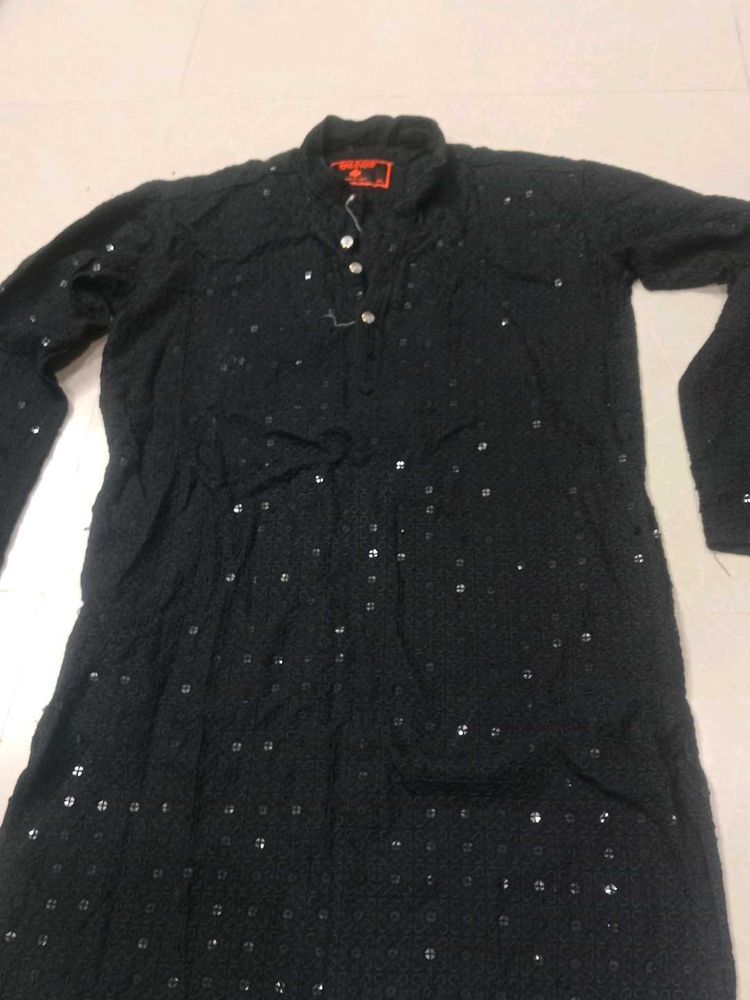Sparkling Black Kurta