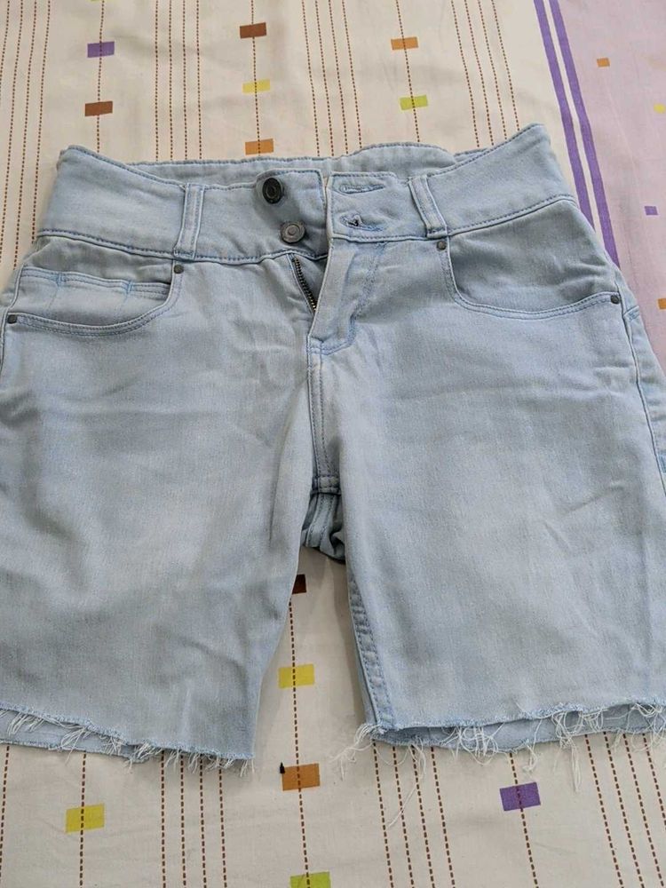 Light Wash Denim Shorts