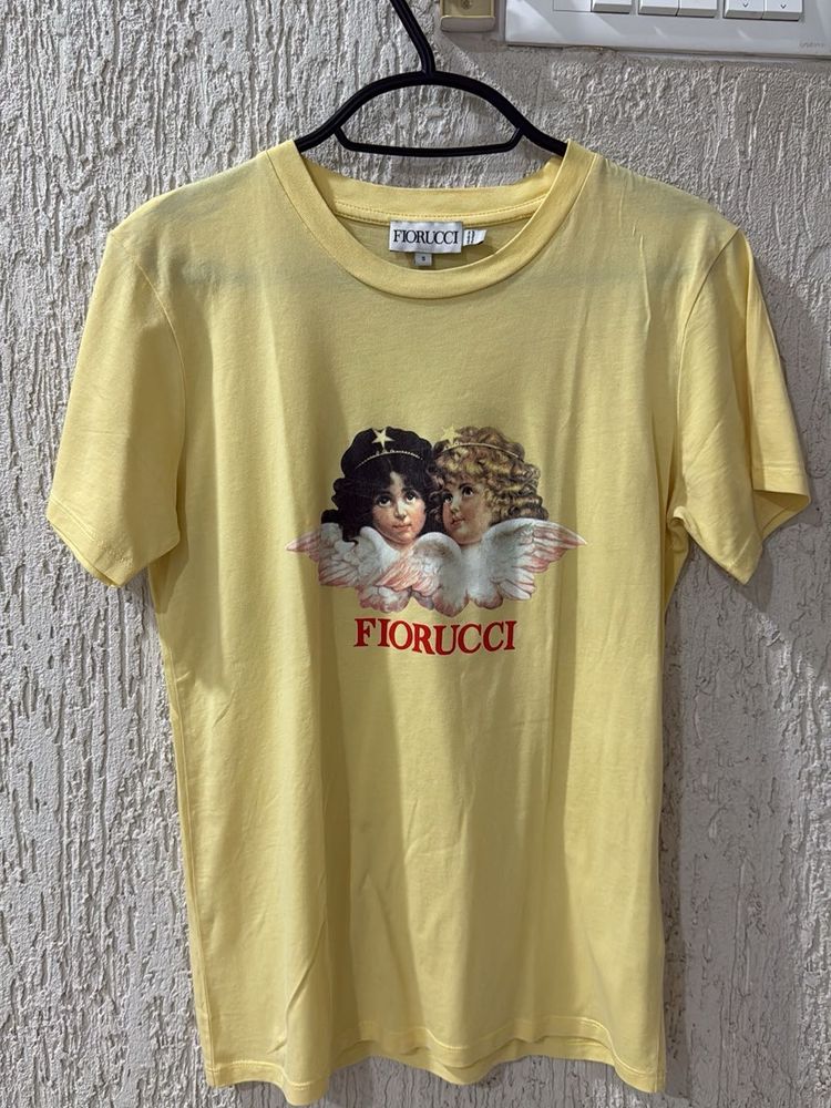 Fiorucci Yellow Cherub Graphic T-Shirt