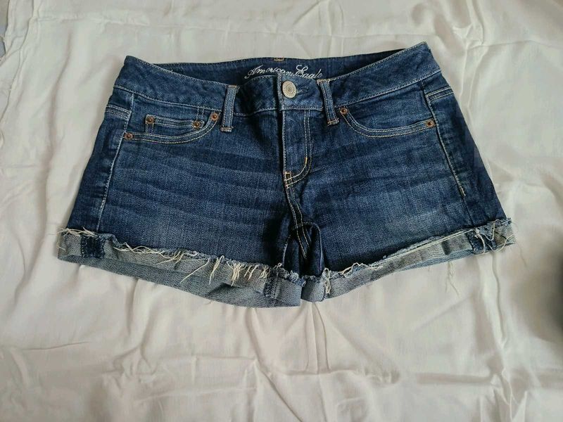 Real American Eagle Denim Micro Shorts