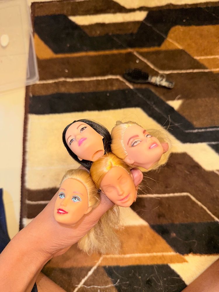 Lot of 4 Doll Heads