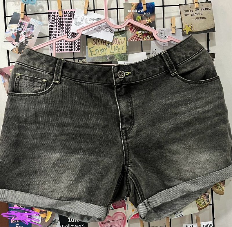 y2k denim shorts dark wash