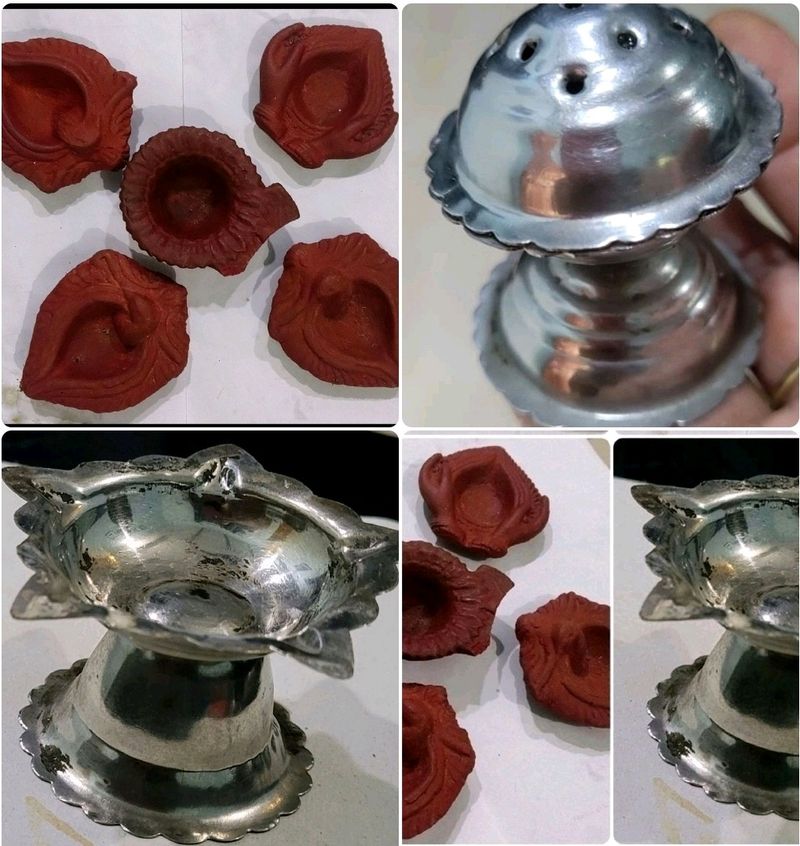 Pack 3  Diya1&amp; 5 Diye &amp; Agarabatt Stand