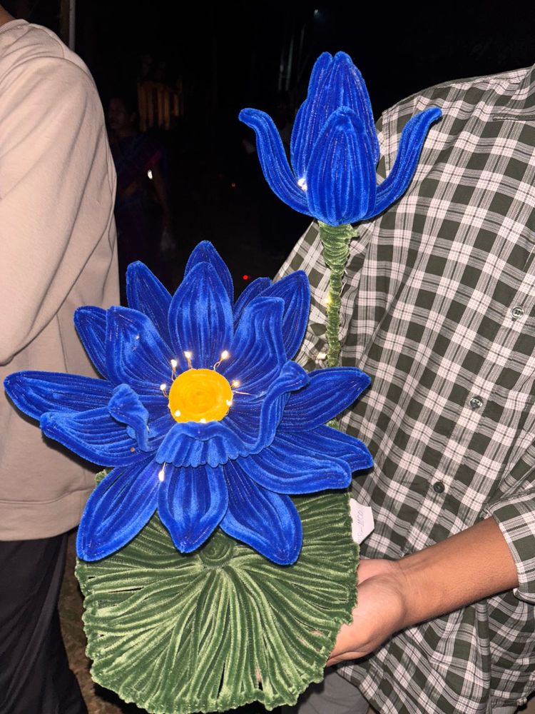 Beautiful Blue Lotus Showpiece