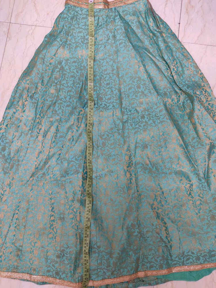 Stunning Teal Brocade Skirt