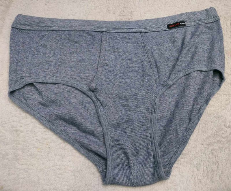 Men's Classic Grey Cotton Briefs 🥰