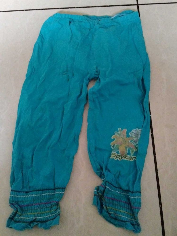 Turquoise Printed Palazzos
