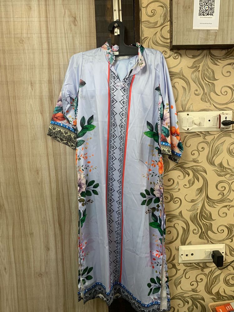 Light Blue Floral Print turkish coord ser