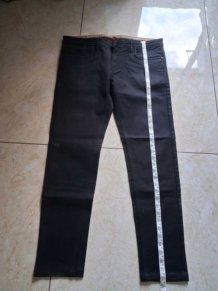 Men's Black Slim Fit Trousers