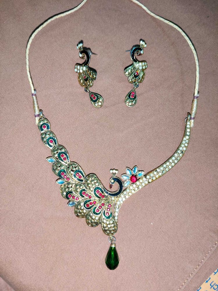 Peacock Design Jwellery Set