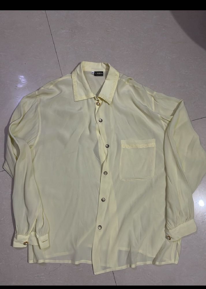 Sheer Yellow Shirt