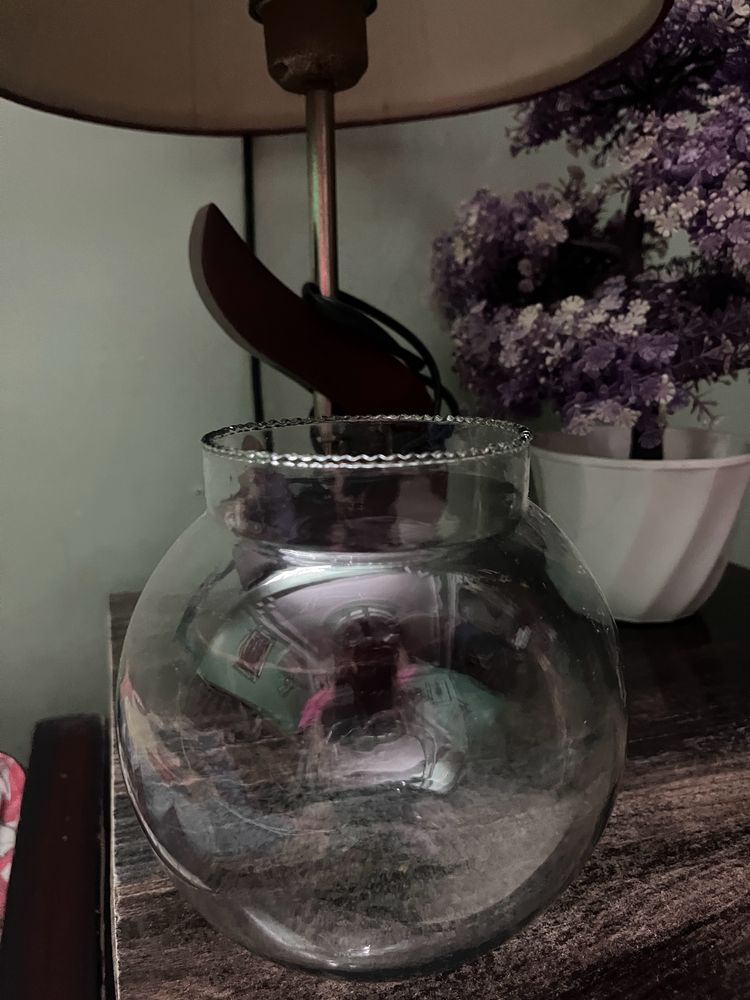 Brand New Crystal Clear Bowl Round Collar Vase