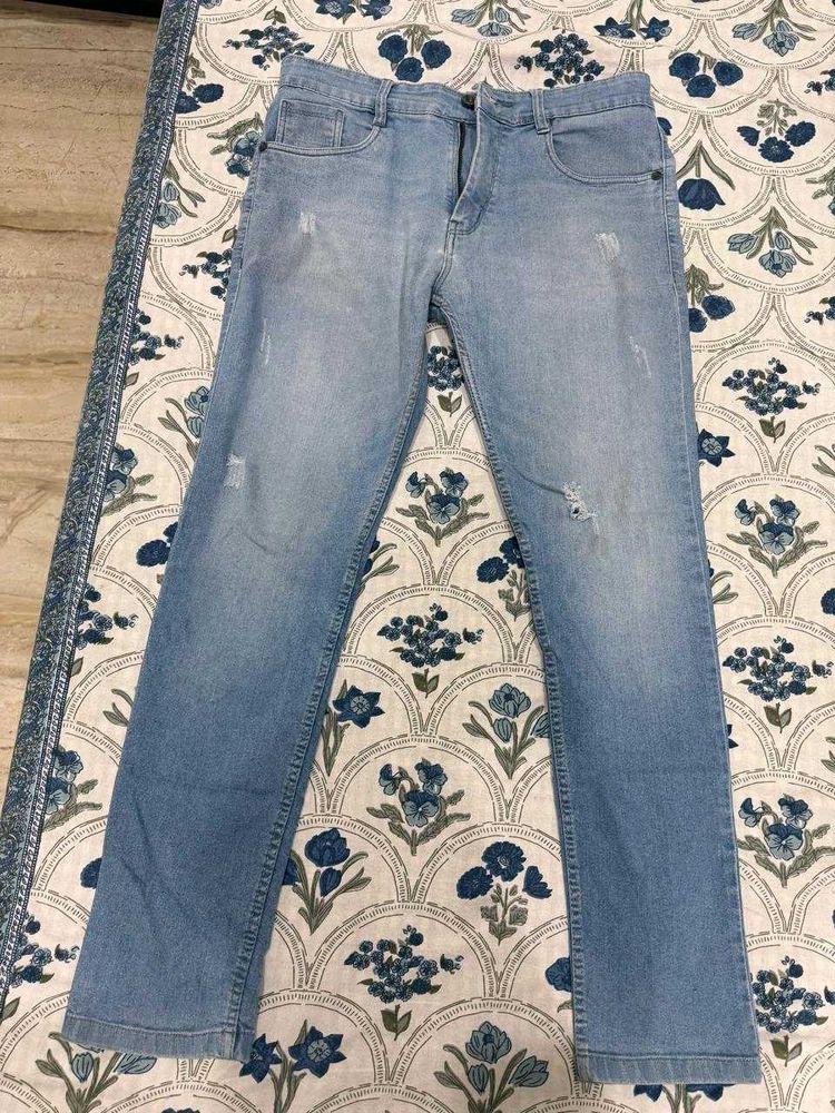 COBB Light Wash Distressed Jeans